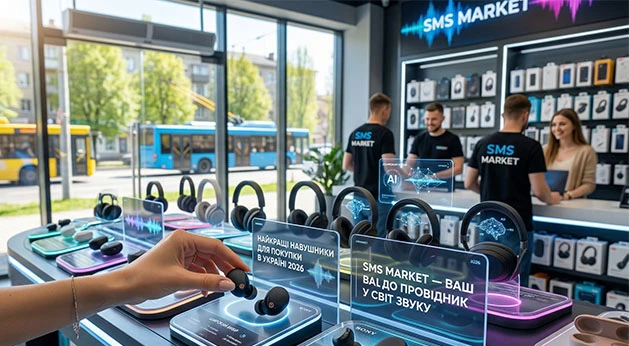 Широкий вибір навушників безпровідних у магазині SMS Market 2026