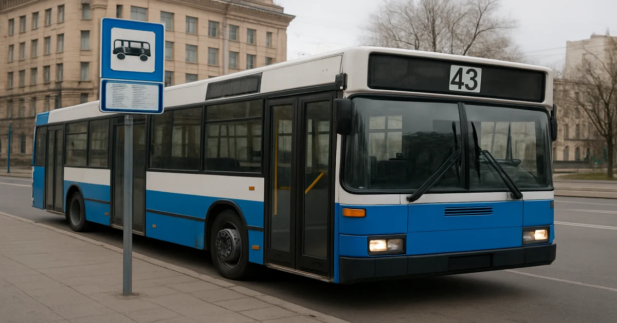 Автобус №43 в Днепре: Расписание, схема, стоимость