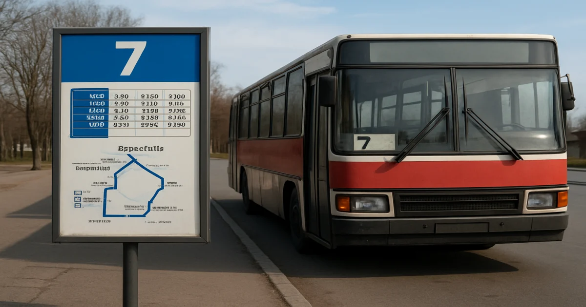 Автобус №7 в Борисполі: Розклад, схема, вартість