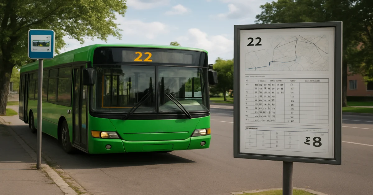 Автобус №22 в Борисполі: Розклад, схема, вартість